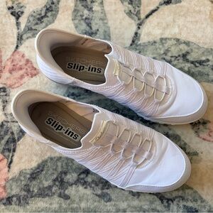 Skechers White Slip-On Knit Sneakers